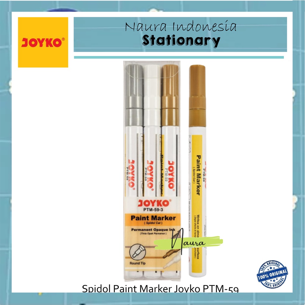 Spidol Paint Marker Joyko PTM-59 | Spidol Cat Permanen PTM-59  | Spidol Cat Permanent Paint Marker J