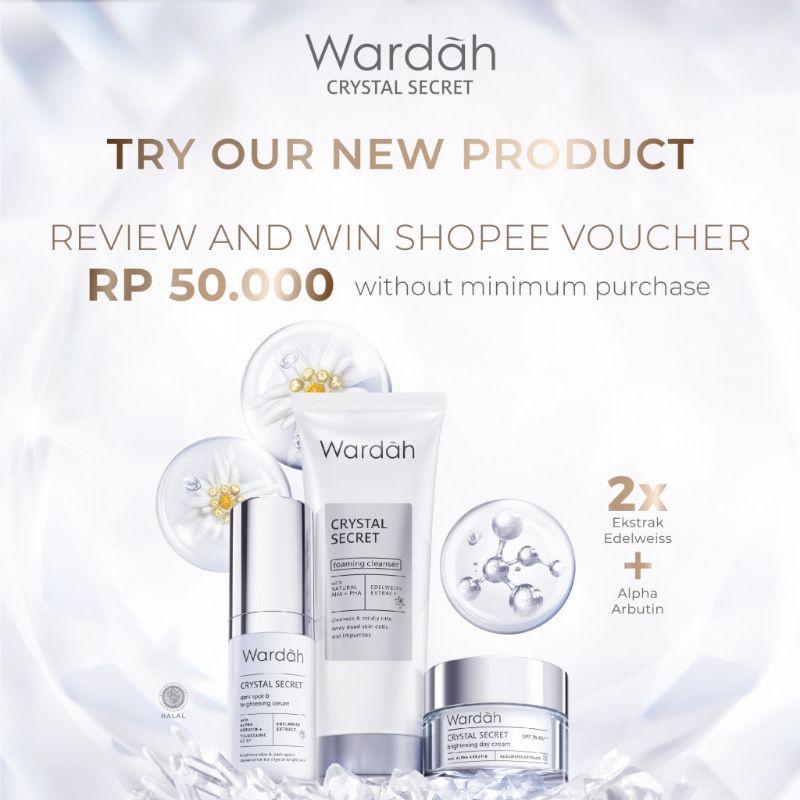 Wardah Crystal Secret Exfoliating Toner with Natural AHA+PHA 125ml