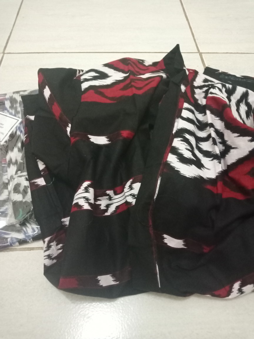 Atasan Cardigan Aec Outer Etnik Dan Kemeja Batik Ethnic Motif Tenun Caraka Bl4-wong