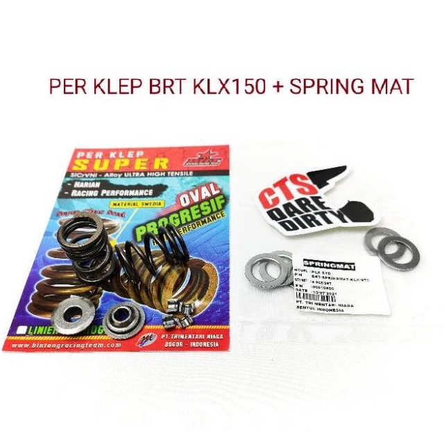 PER KLEP BRT KLX CRF 150 Linier Progresif + Retainer Set + Ganjelan