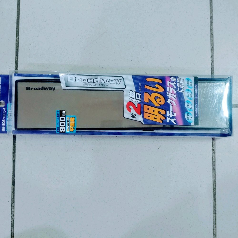 Spion dalam tengah kabin mobil broadway napolex Jepang 300 mm flat datar rata BENING clear