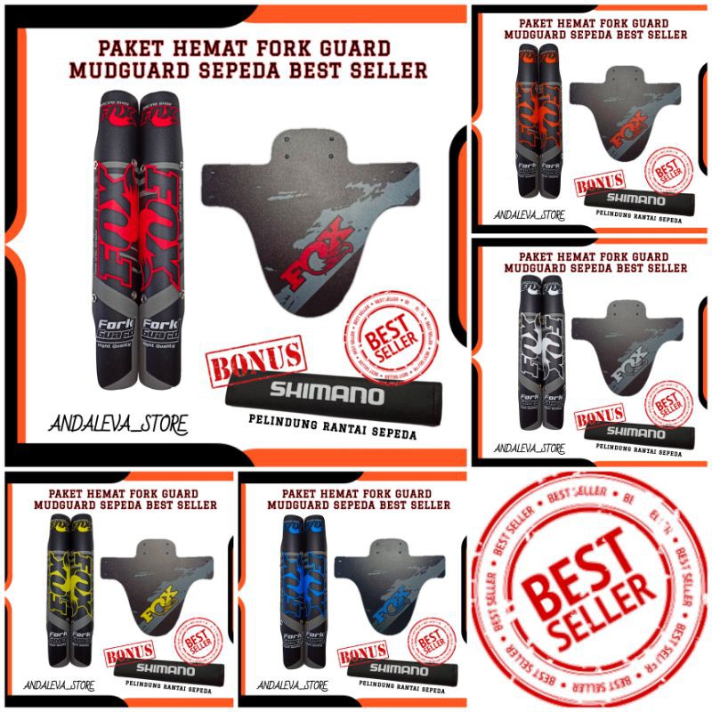 [ PAKET HEMAT ] Fork Guard Sepeda Mtb / Spakbor Sepeda / Pelindung Fork Sepeda Motif Fox
