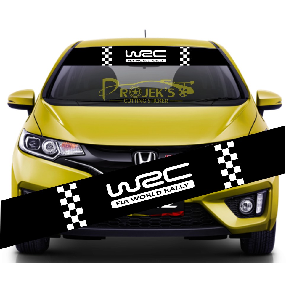TERMURAH Cutting Sticker Mobil Stiker Kaca Depan WRC Shopee Indonesia