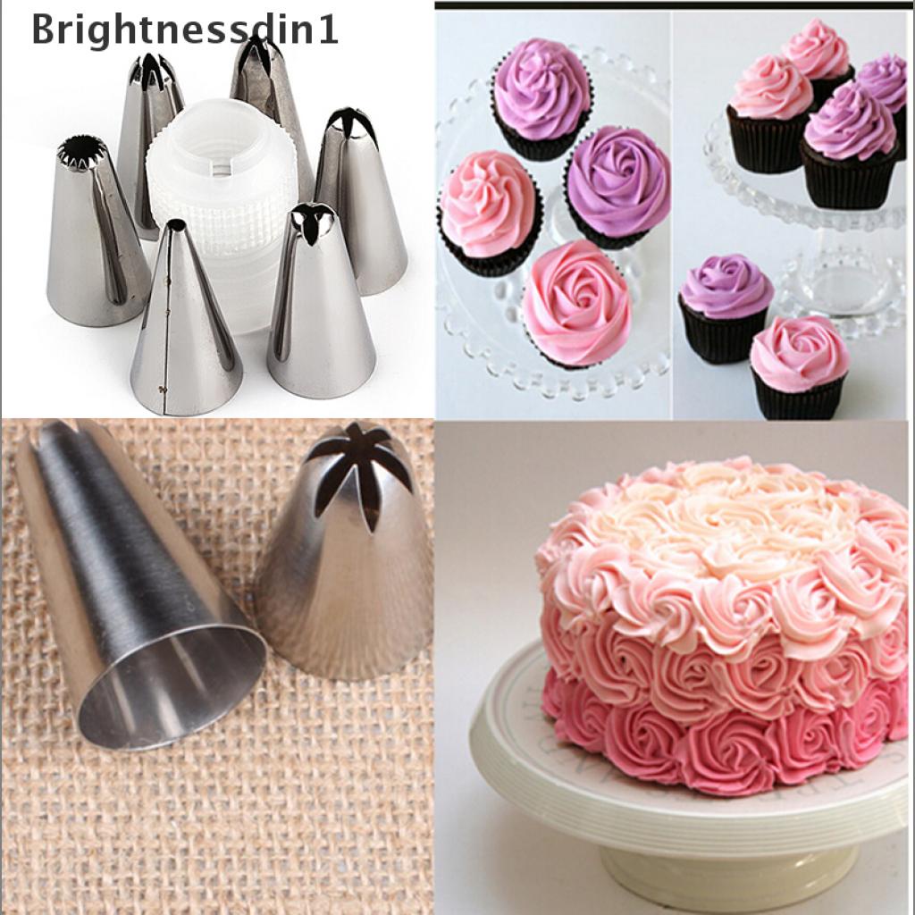 6 Pcs / set Nozzle Icing Piping 1 In 1 Untuk Dekorasi Kue