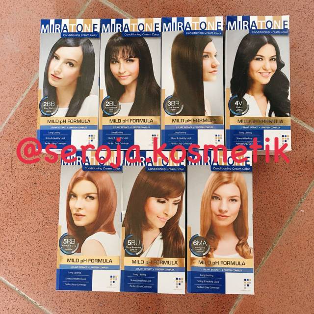  Miratone  Conditioning Cream Color Semir Rambut Shopee 