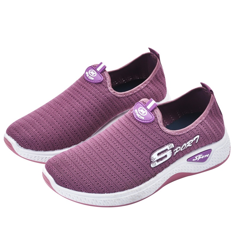 SHOEGALLERY LV0097 Sepatu Slip On Wanita Sepatu Rajut Wanita Import Polos Sepatu Sport Wanita