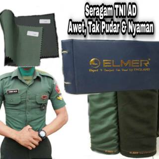 Kain Elmer Harga  Per  10 Cm Bahan  Awet Kain Seragam PDH TNI 