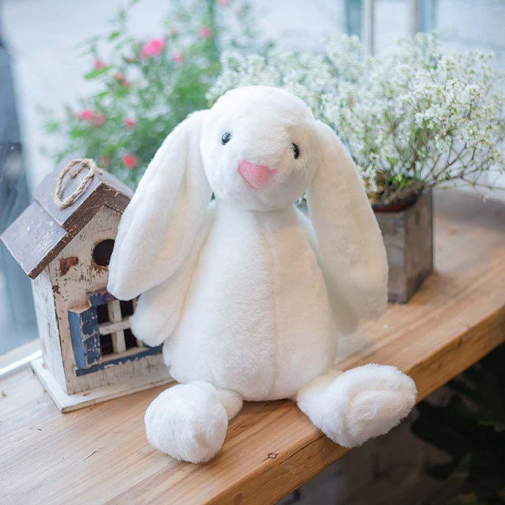 Quinton Long-eared Rabbit Plush Doll 30 cm Kartun Pink Anak Malu Boneka Kelinci Hewan Boneka Mainan