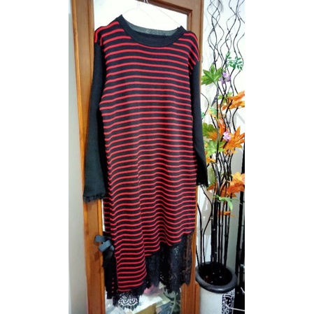 Tunik Rajut import variasi renda