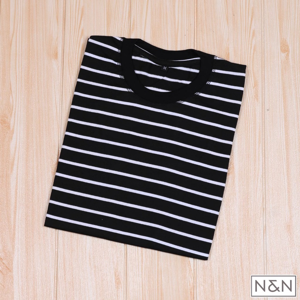 Grosir Kaos Polos STRIPE Baju Polos Salur Garis Garis Pria Wanita - KAOS STRIPE