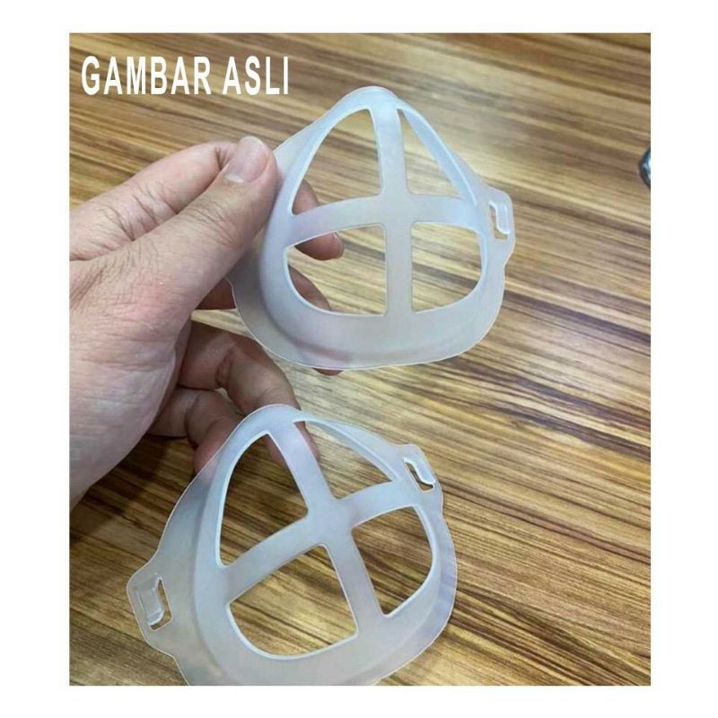 Penyangga Masker 3D Mask Bracket Silikon / Mangkok Masker Sirkulasi Udara / Pelindung Lipstick Asli