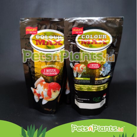 HOKKY Colour Max Pelet Makanan Ikan Koki Cupang Penambah Warna Spirulina 100 Gram 1 MM