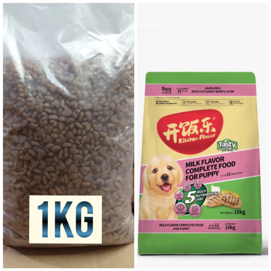 Kitchen flavor Tasty Milk for puppy repack 1 kg makanan anjing repack