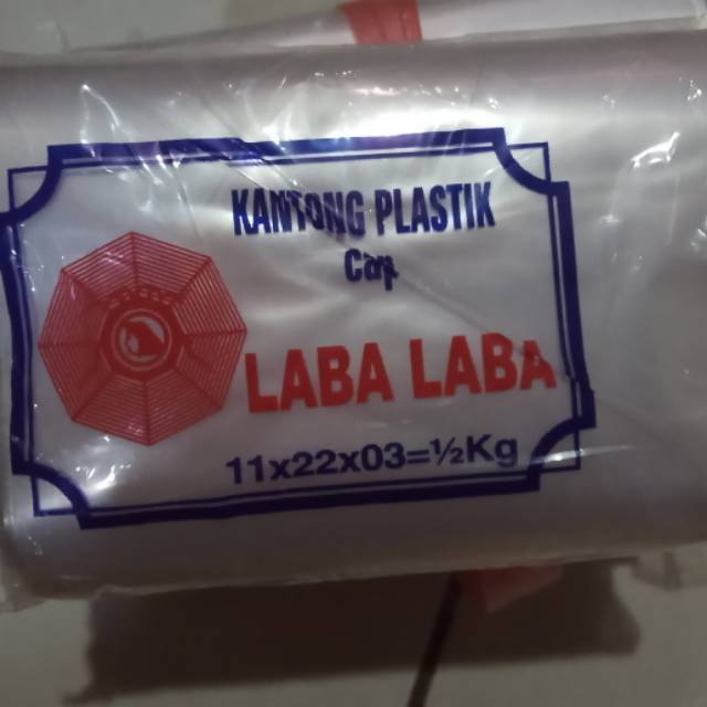 Plastik 03 ukuran 1/2kg(11x22x03) cap laba laba