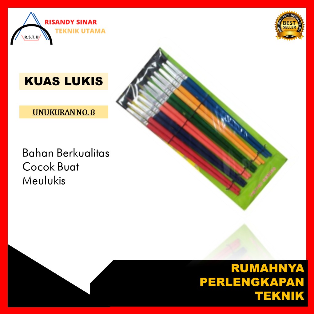 

Kuas Lukis | Kuas Lukis Murah | Kuas Lukis | Kuas Lukis Kaligrafi | Kuas Luksi No. 8 | 1 Lusin