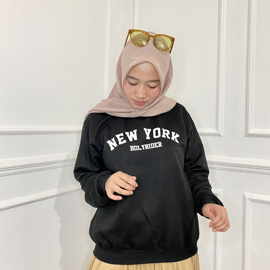 NEW YORK HOLYRIDER SWEATER  II SWEATER NY CRAWNECK PRIA DAN WANITA II 11 WARNA