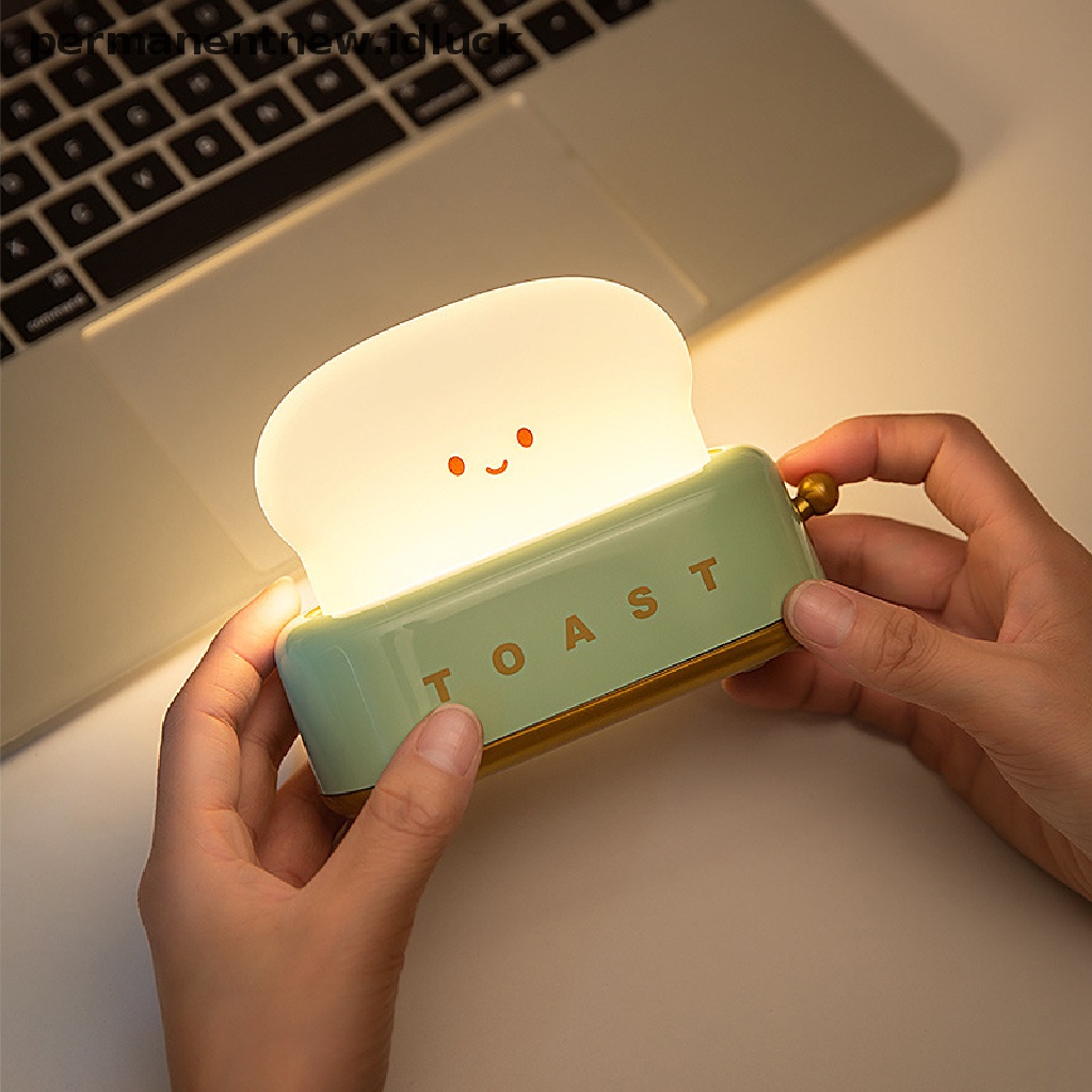 Lampu Malam LED Bentuk Roti Dengan USB Charging Untuk Hadiah Anak