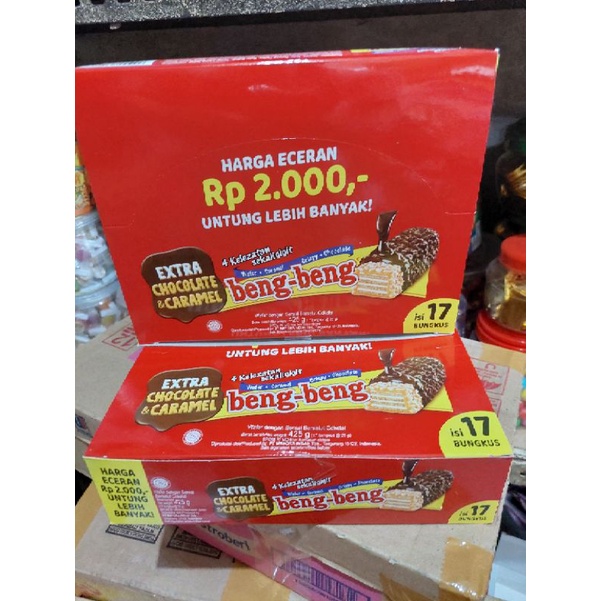 BENG BENG WAFER COKLAT BENGBENG 1 BOX ISI 17 PCS X 25 Gram BENG-BENG