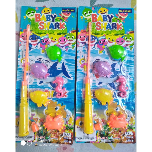 Mainan Pancing Anak Baby Shark | Pancing Mainan Magnet Fishing Game | Mainan Pancing Magnet Anak