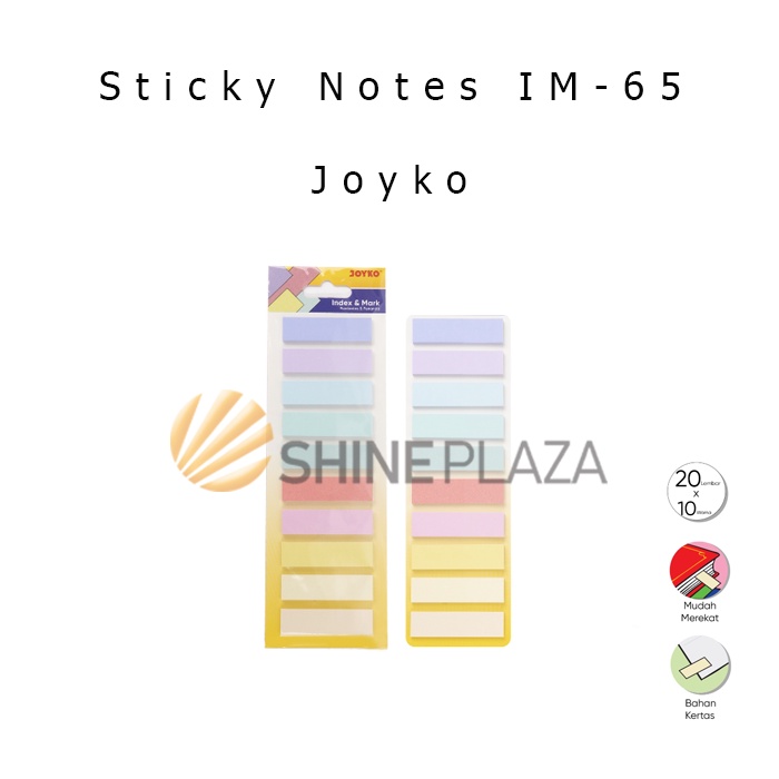 Jual Memo Sticky Notes Pastel Joyko Im Index Mark Penanda Pembatas