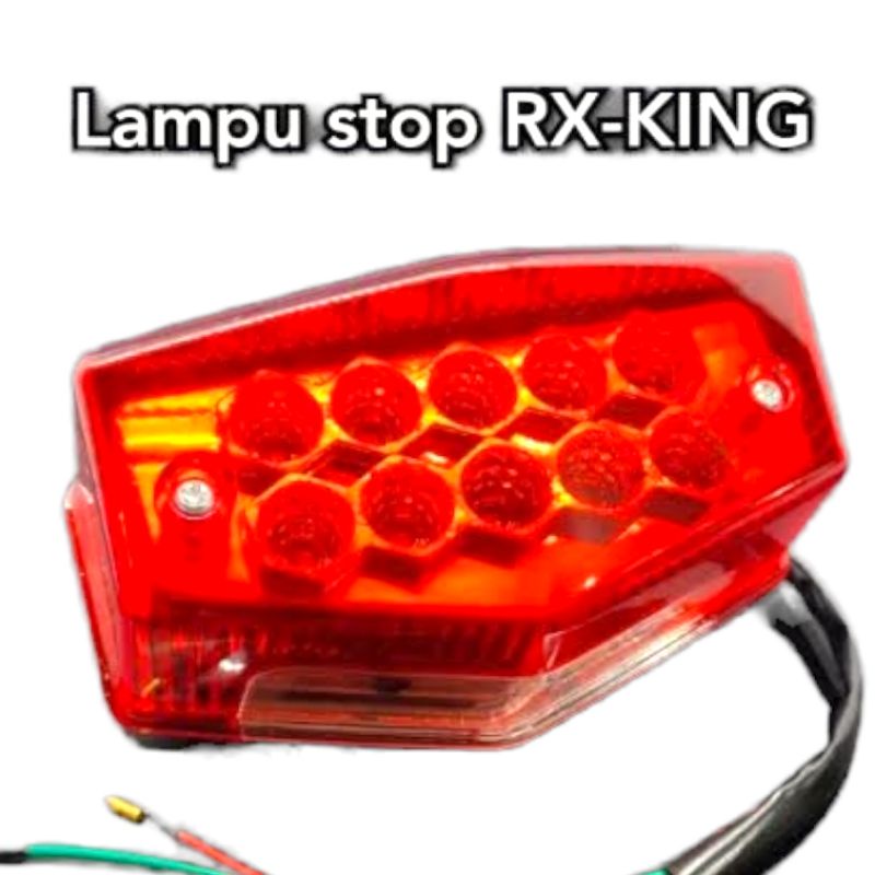 STOPLAMP ASSY RXKING LAMPU BELAKANG RX-KING NEW LED 10 MATA + RETENG