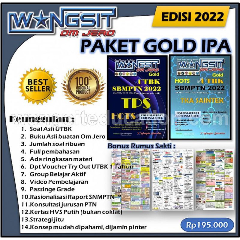 PRELOVED BUKU WANGSIT SOSHUM GOLD (TKA+TPS) 2022 || HOTS SBMPTN 2022 (FREE SKS + HADIAH)