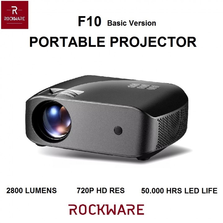 127 ROCKWARE RW-F10 Basic Home LED Projector 2800 Lumens Alt Cheerlux C9