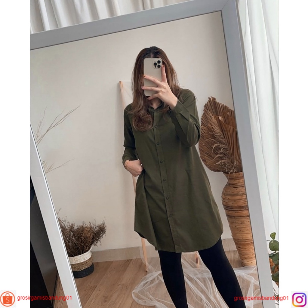 Zivilia Top Shirt | Kemeja Wanita Tangan Panjang | Termurah | Baju Muslim | OOTD Hijab | Casual Wani