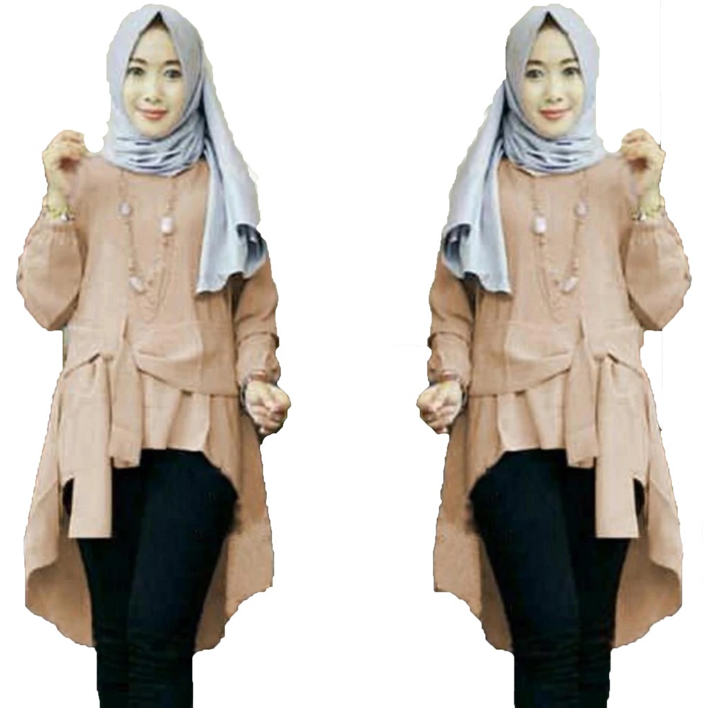 [Tunik Cantika varian warna SW] tunik wanita balotelli NAVI/MARON/PINK/ABU/MOCCA/TOSCA