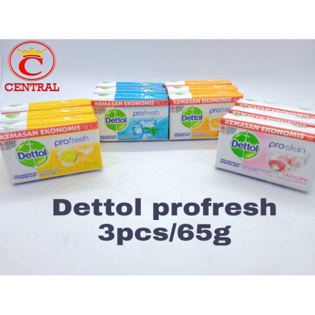 DETTOL PROFRESH ISI 3 X 65g/centraltrenggalek