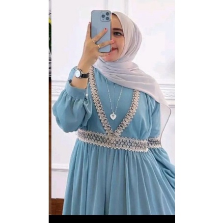 Qaisha maxy/gamis ceruty babidoll terlaris