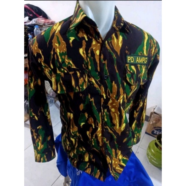 kemeja loreng PD AMPG lengan panjang