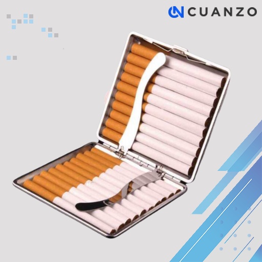 Kotak Bungkus Rokok Elegan Leather Case 12 Slot /  Kotak Rokok Dan Korek Akrilik Unik Keren / Wadah Penyimpanan Kotak Rokok Plus Korek Kayu / Kotak Bungkus Rokok Korek Elektrik / Kotak Rokok Elegan Mewah Leather Premium / Tempat Penyimpanan Rokok Alumuni