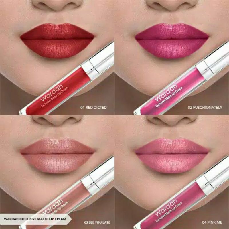 WARDAH Exclusive Matte Lip Cream 4gr ~ Original 100%