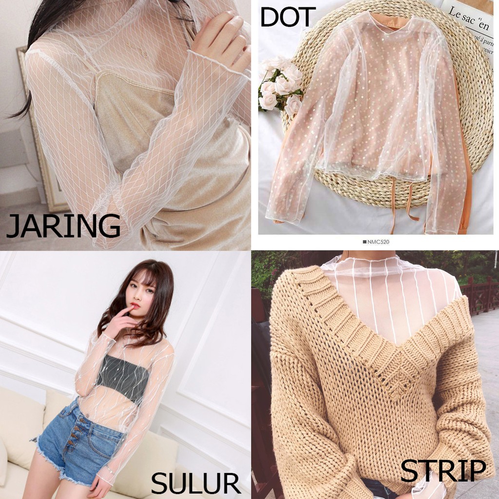 IB inner blouse dalaman atasan transparan wanita baju korea import