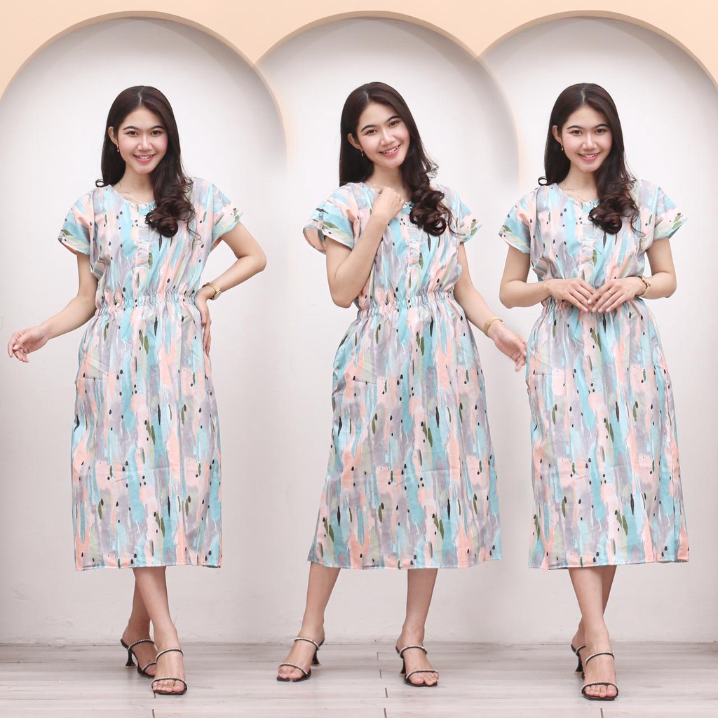 DASTER MANOHARA LD 115 CM KANCING 3 KARAKTER BAJU TIDUR HALUS TEBEL BUSUI BUMIL MODEL KEKINIAN-MNH ABSTRAK TOSKA