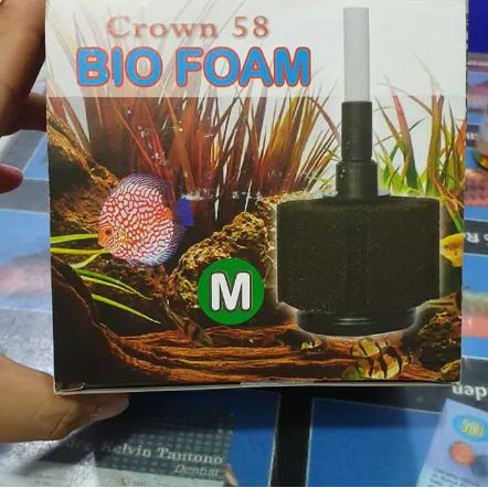 BIO FOAM MEDIUM Aquarium Filter Crown 58 / Saringan Aerasi Aerator