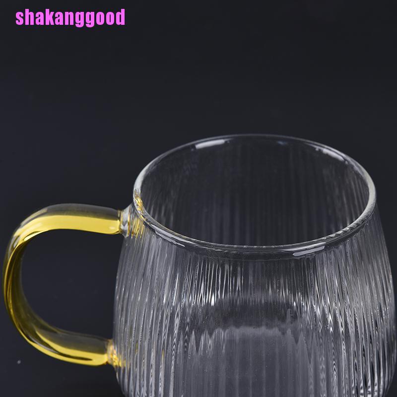 Cangkir Minum Teh Susu Jus Bir Bahan Kaca Tahan Panas Dengan Gagang