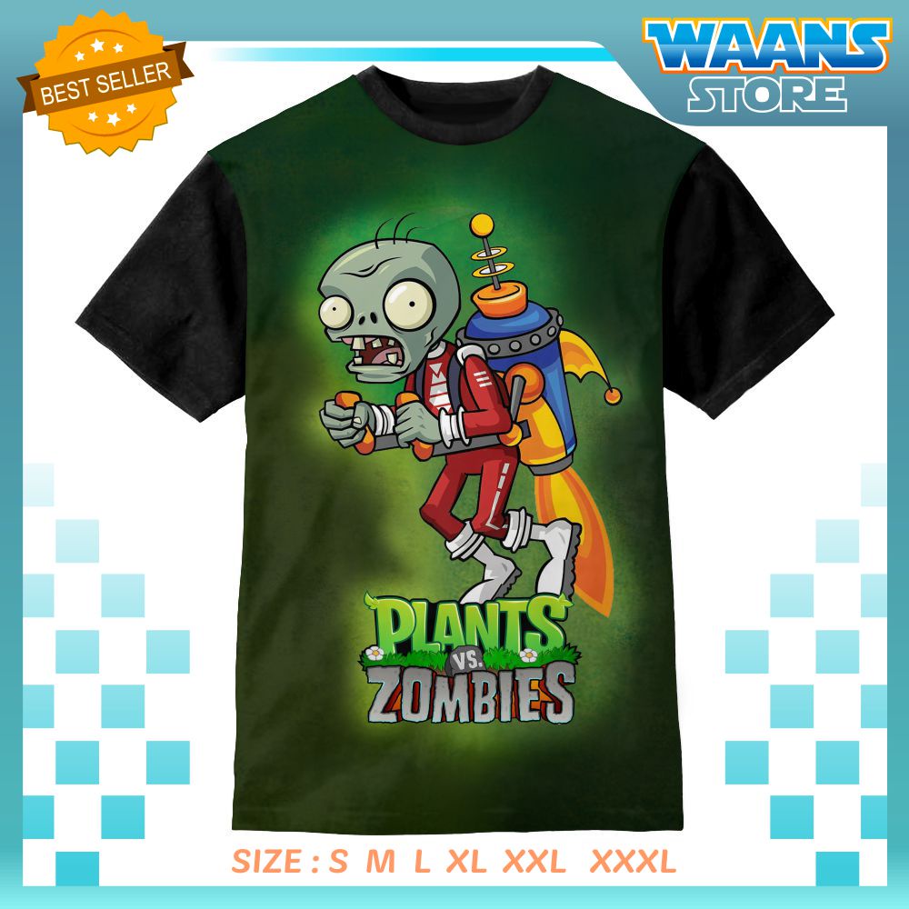 Kaos Anak dan dewasa Plants vs zombies 2 garden warfare