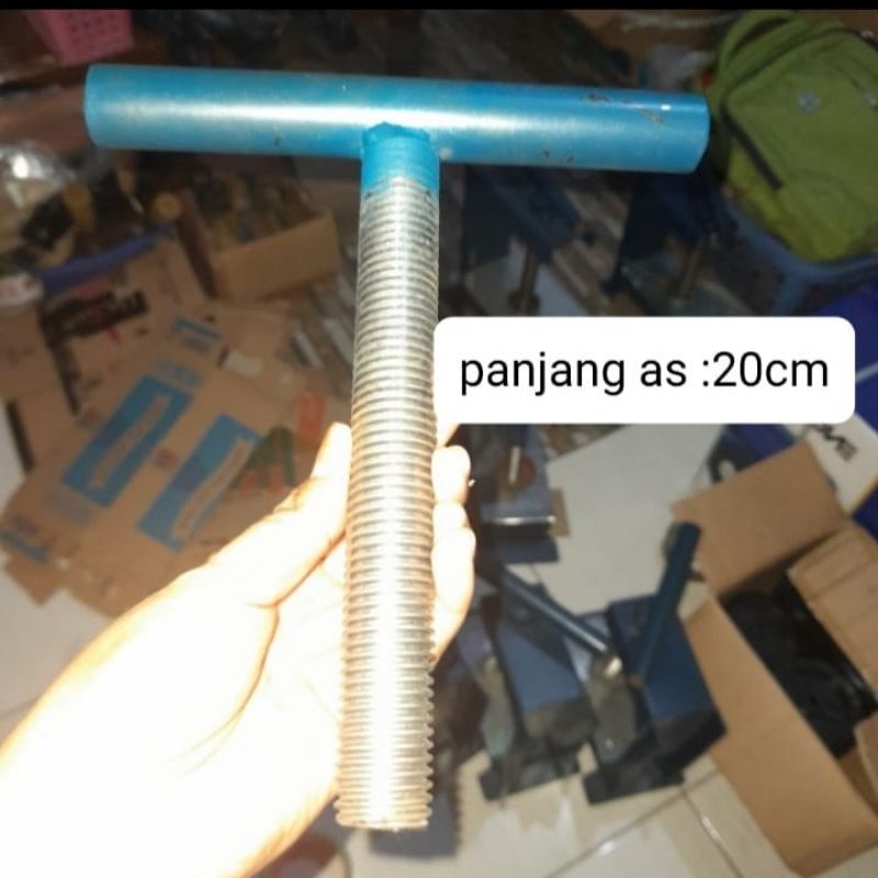 Mamiseler45 - As Drat 1 Inch + Pegangan + Mur Alat Tambal Ban Motor Mobil