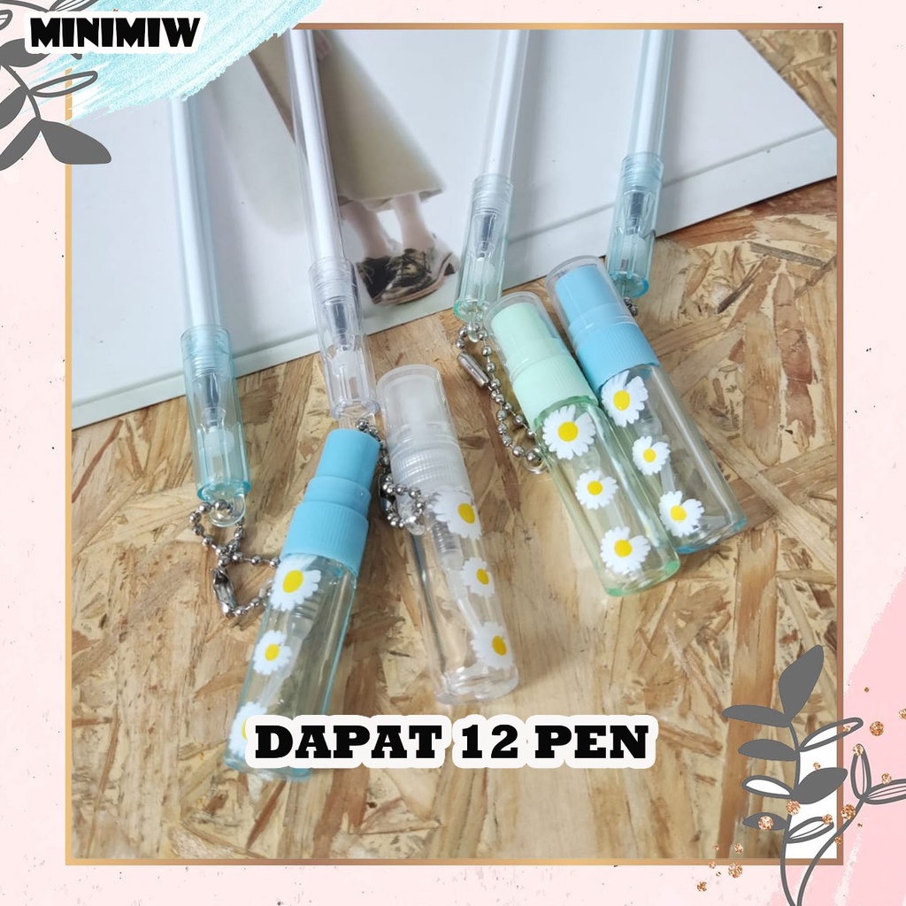 PULPEN BOTOL PARFUM ISI 12 PCS HAND SANITIZER PEN GEL KARAKTER UNIK LUCU MURAH