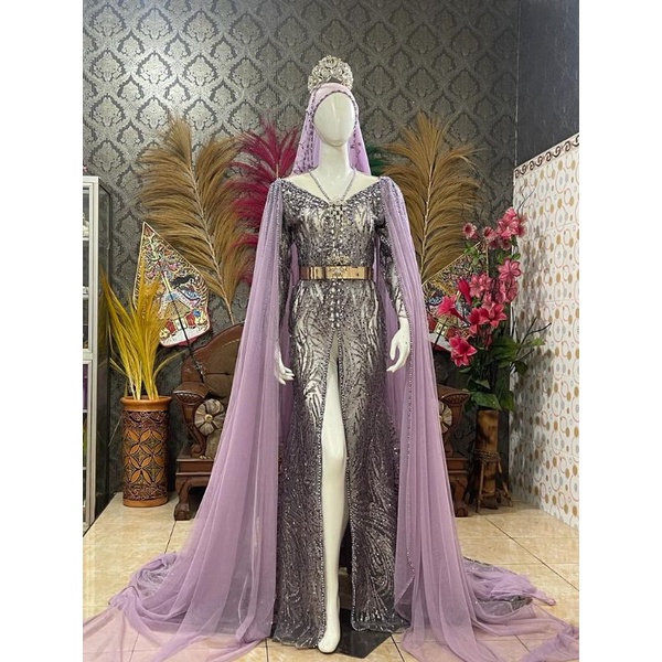 Kebaya Pengantin Bahan SQUIN asli