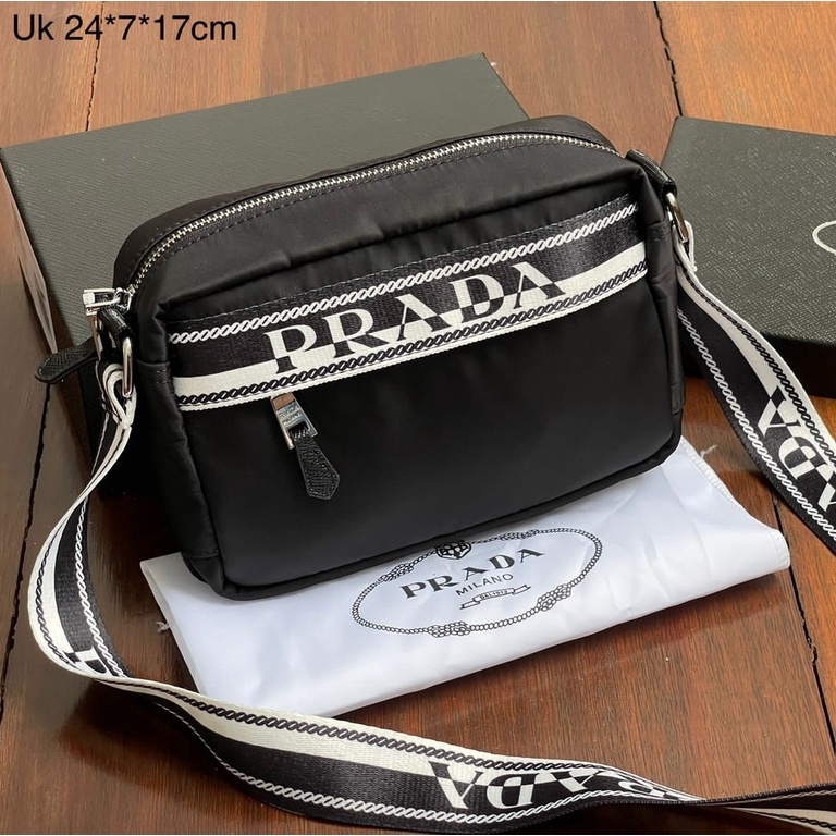 TAS 123PRADA NYLON SELEMPANG SIGBAG MINI PREMIUM++ WITH BOX