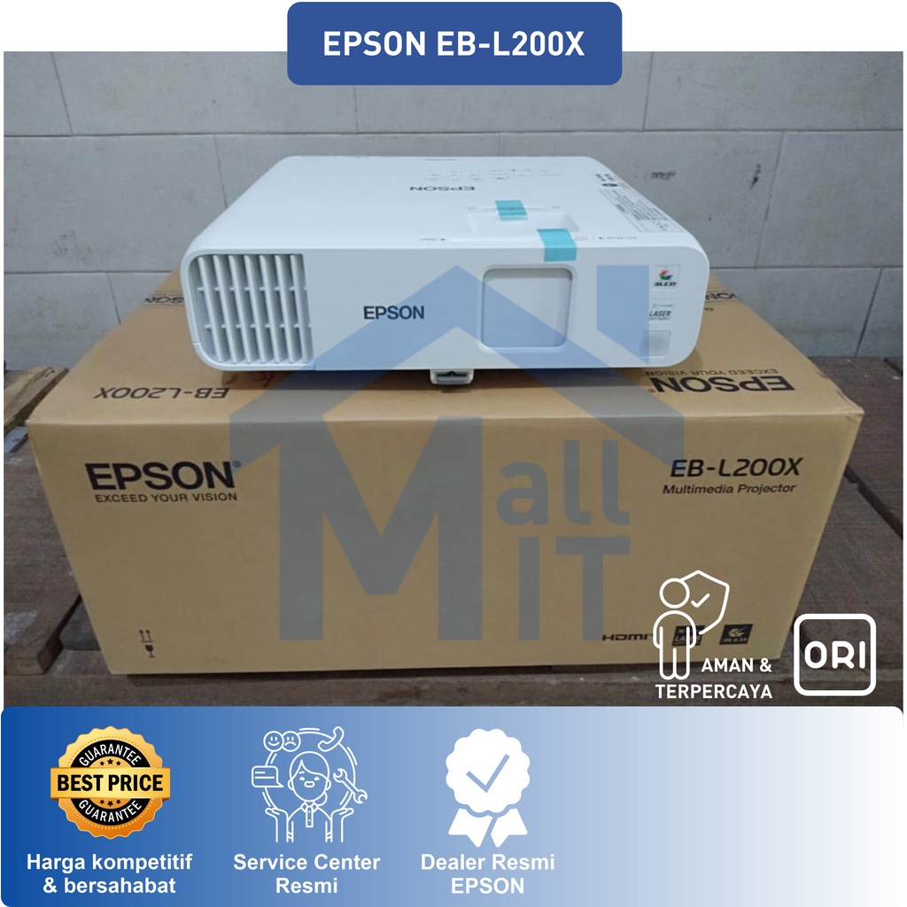 (PACKING KAYU) PROYEKTOR EPSON EB-L200X EBL200X EB L200X XGA 4200 LUMENS