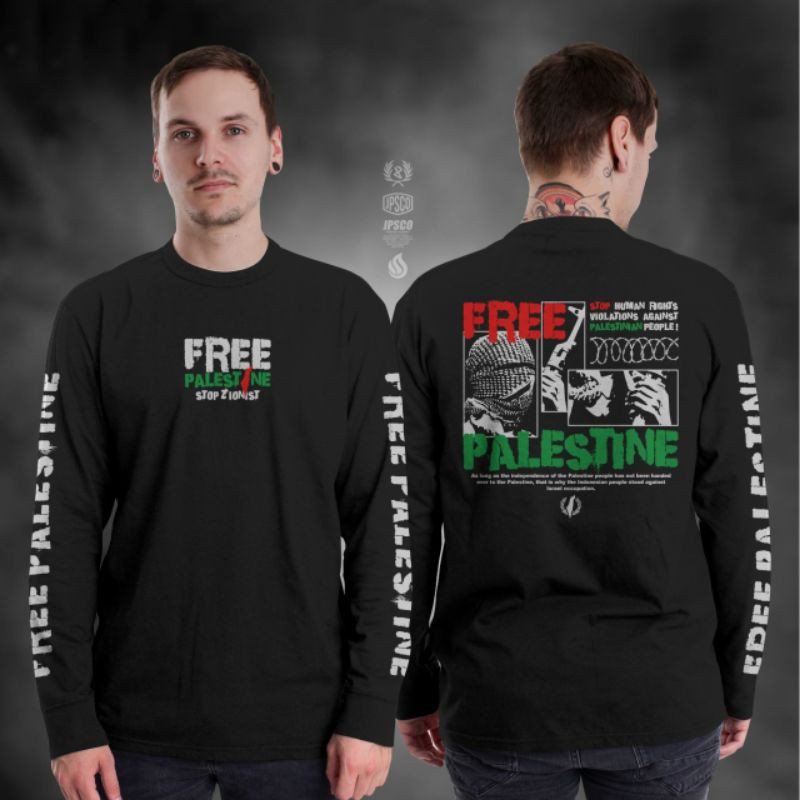 Baju Atasan Kaos Distro Pria Lengan Pendek Terbaru Keren 2022 Save Palestine Free Palestina