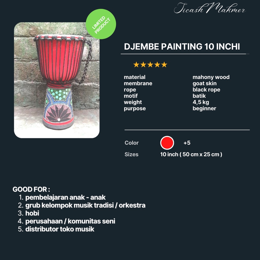 Kendang Djembe Untuk Bermain Anak di rumah