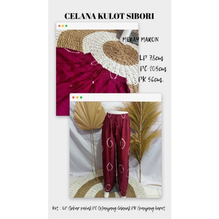 Celana Kulot Highwaist Sibori