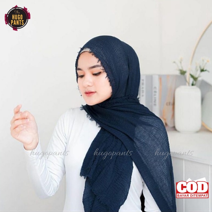 Jilbab Pasmina Crinkle Hijab Wanita Dewasa