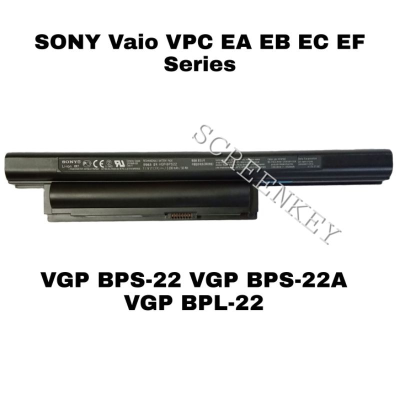 Baterai Laptop Sony Vaio VPC EA EB EC EF VGP BPS-22 VGP BPS-22A VGP BPL-22