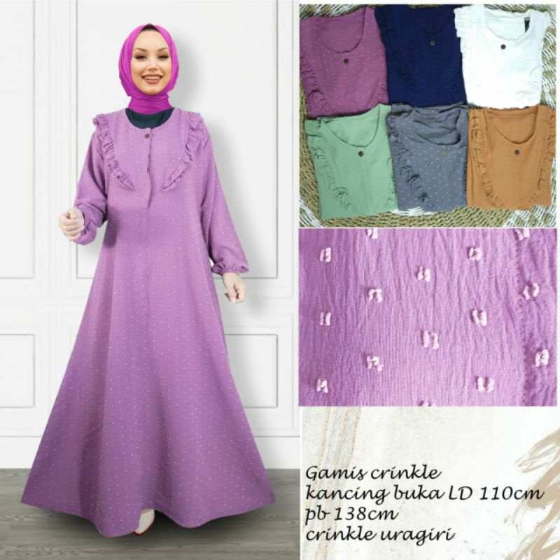 Gamis Crincle Rubiah Busui / Gamis Rubiah Premium